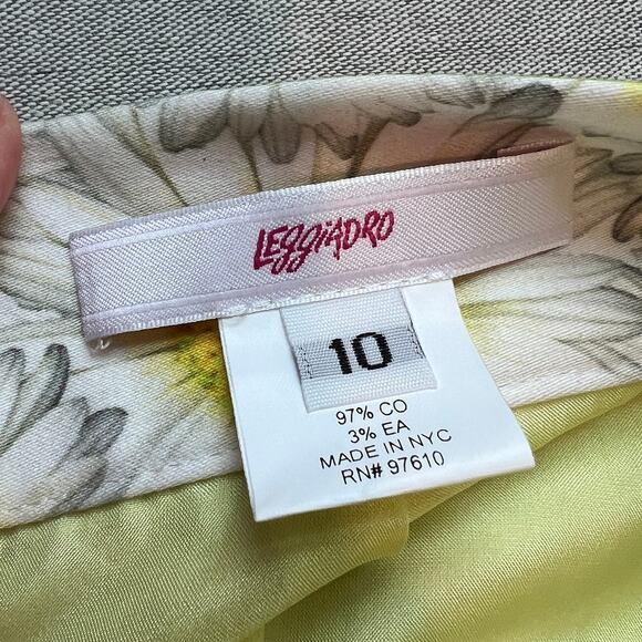 Leggiadro Pencil Skirt daisy print women's size 10 - Picture 3 of 6